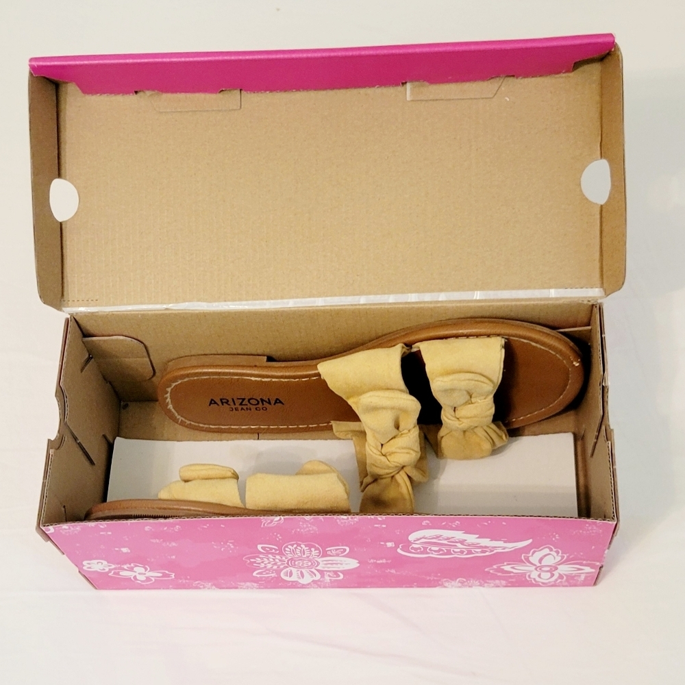 Arizona Jean Co. AZ Gill Sandals Royal Yellow Women's Size 6.5 Slides Slippers - Picture 6 of 8